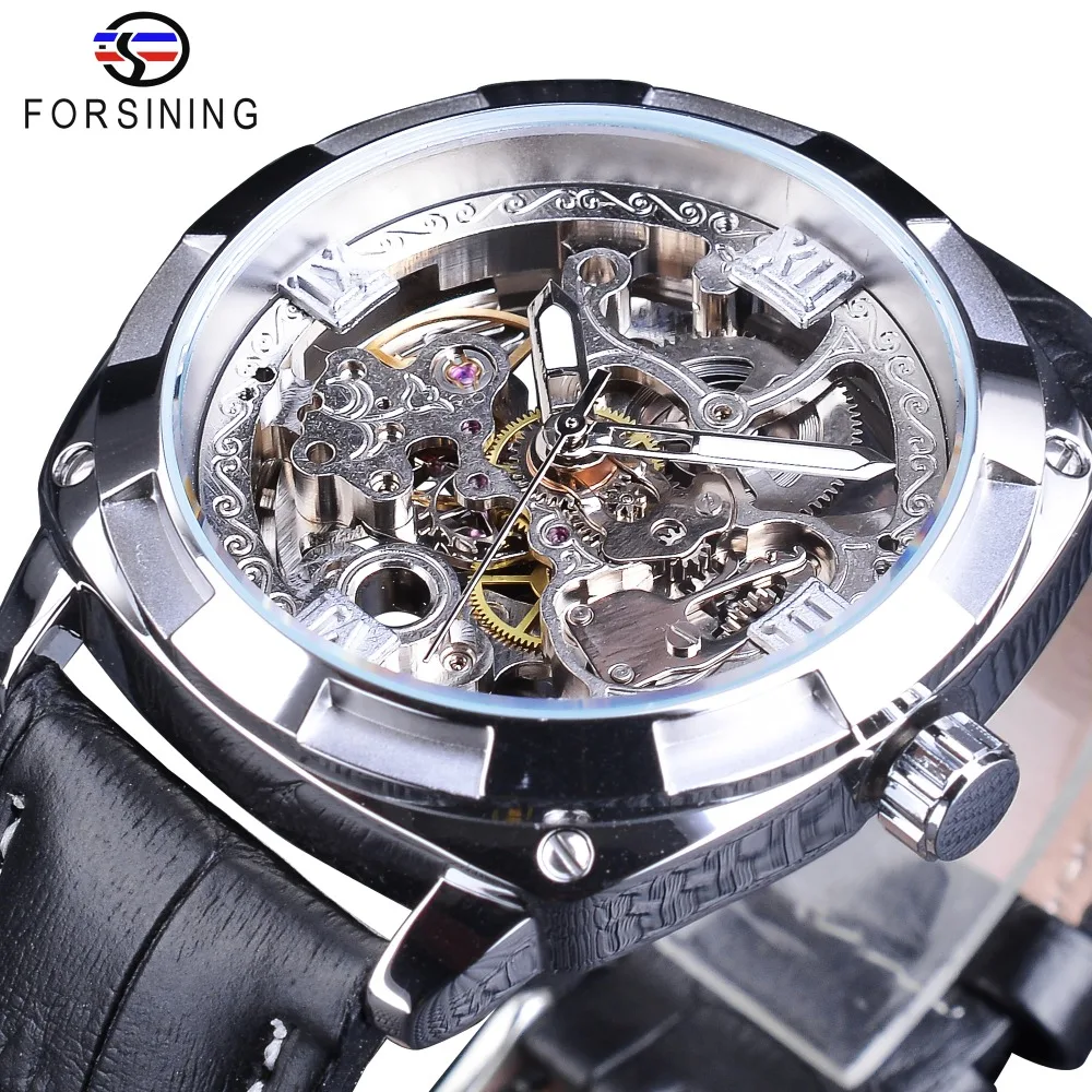 Forsining Sport Watches Black Silver Open Work Clock Male Luminous Waterproof Mens Automatic Wrist Watches Top Brand Luxury
Forsining Sport Watches Black Silver Open Work Clock Male Luminous Waterproof Mens Automatic Wrist Watches Top Brand Luxury