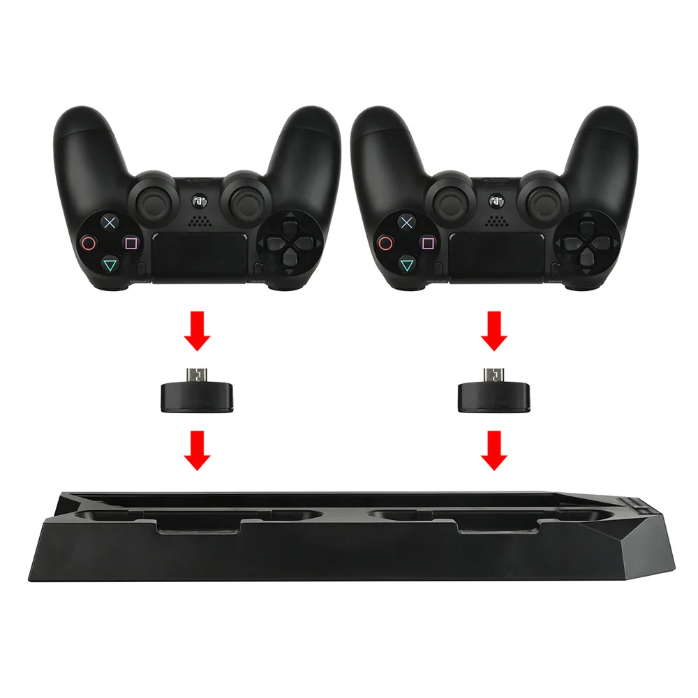 Zuczug вертикальная подставка с Вентилятор охлаждения Cooler двойной контроллер Game Pad