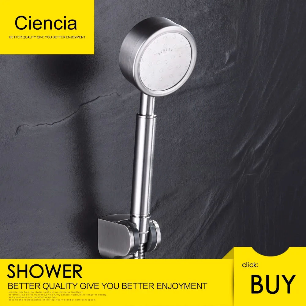 Ciencia SUS304 Stainless Steel Brushed Nickel Handheld Shower Head Premium 5 Spray Settings Sperate Hand Shower For Bathroom
Ciencia SUS304 Stainless Steel Brushed Nickel Handheld Shower Head Premium 5 Spray Settings Sperate Hand Shower For Bathroom