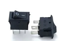 

Free Shipping 100pcs/LOT, 250VAC 3A, Connectors ,3-Pin, ON / OFF Rocker Switch KCD11 8.5*13.5MM 117S