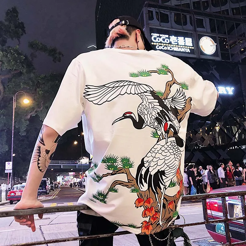 Japanese Flying Crane Printed Short Sleeve T Shirts Mens Harajuku Style Hawaiian tee Male Casual T Shirts Streetwear
Japanese Flying Crane Printed Short Sleeve T Shirts Mens Harajuku Style Hawaiian tee Male Casual T Shirts Streetwear