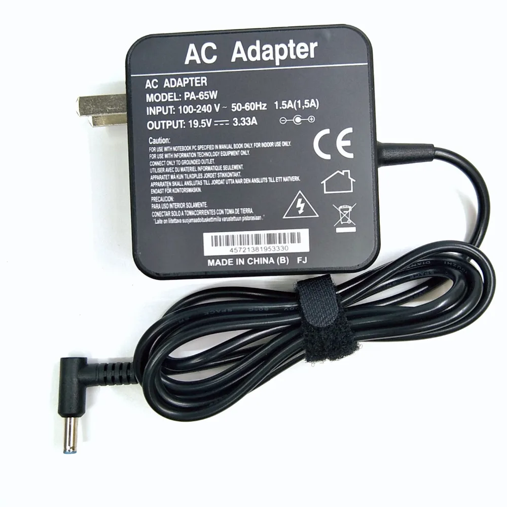 PA-65W 19.5V 3.33A 4.5*3.0mm AC Adapter For HP Laptop Envy4 Envy6 K001TX C8K20PA TPN-F112 F113 Pavilion 15 Series LAPTOP Charger
PA-65W 19.5V 3.33A 4.5*3.0mm AC Adapter For HP Laptop Envy4 Envy6 K001TX C8K20PA TPN-F112 F113 Pavilion 15 Series LAPTOP Charger