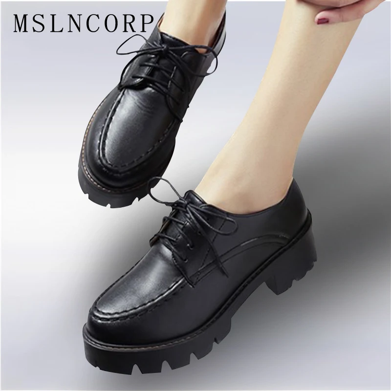 Plus Size 34-43 British Style Women Oxfords Spring Lace Up Round Toe Casual Ladies Fashion Vintage Platform Shoes Woman Casual
Plus Size 34-43 British Style Women Oxfords Spring Lace Up Round Toe Casual Ladies Fashion Vintage Platform Shoes Woman Casual