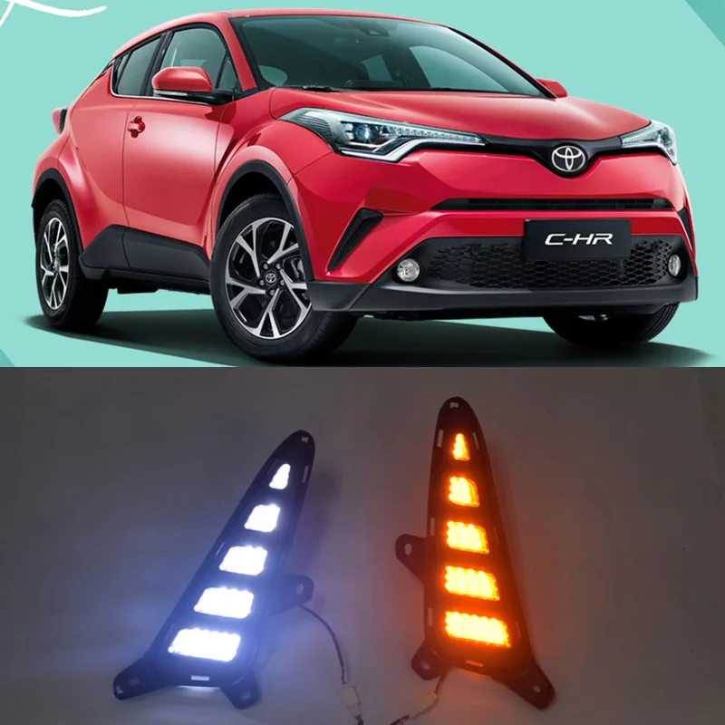 QINYI Car Flashing LED DRL For Toyota CHR 2017 2018 CHR 2-Colors LED DRL Daytime Running Lights Daylight Fog light cover
QINYI Car Flashing LED DRL For Toyota CHR 2017 2018 CHR 2-Colors LED DRL Daytime Running Lights Daylight Fog light cover