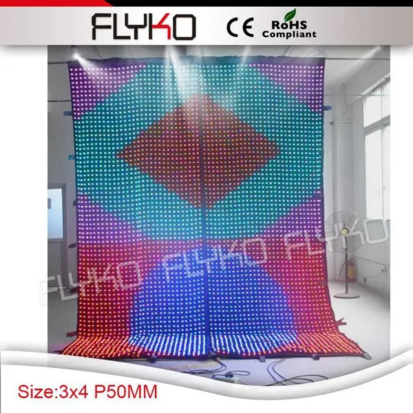 Flyko Free shipping P50MM 4X3M led curtain video led curtain PC controller flightcase
Flyko Free shipping P50MM 4X3M led curtain video led curtain PC controller flightcase