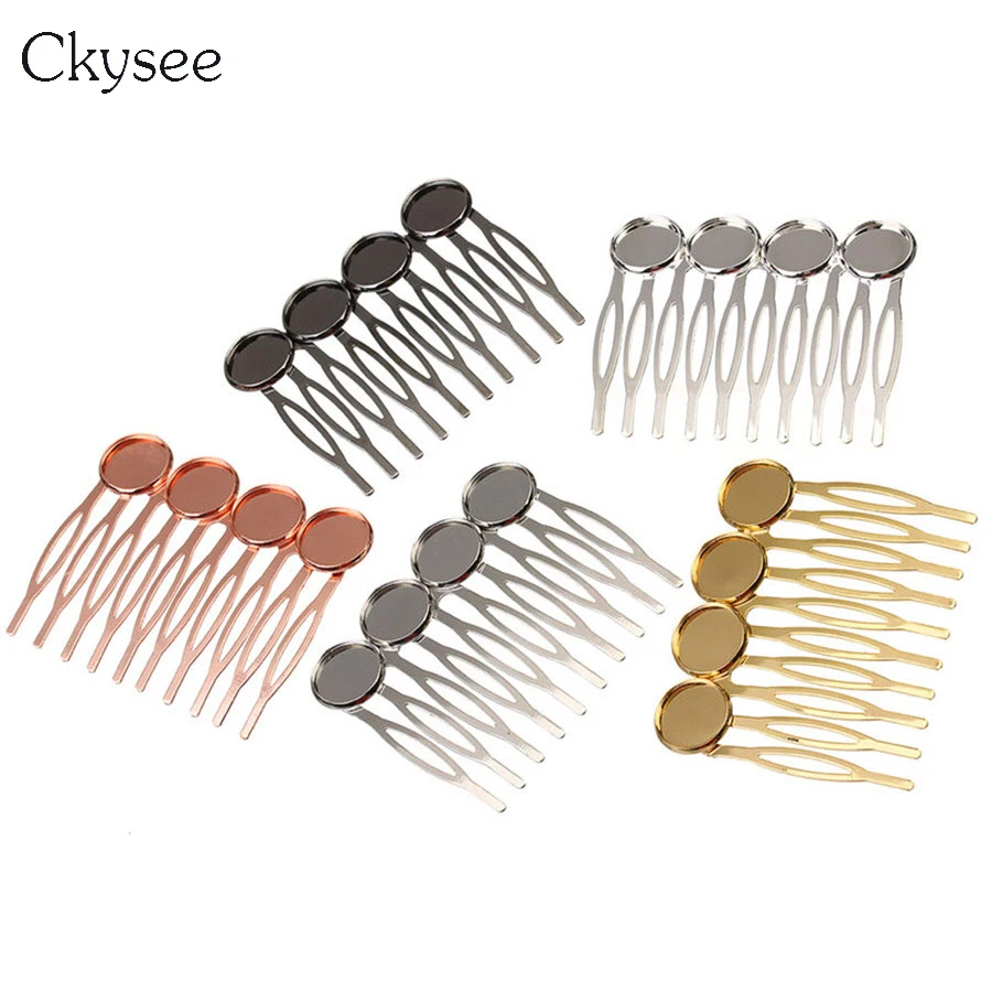Ckysee 5Pcs/lot Gold Color 10 teeth Alloy Metal Hair Clips Hairpin Base Setting Trays For Cabochon Cameo Diy Hair Accessories
Ckysee 5Pcs/lot Gold Color 10 teeth Alloy Metal Hair Clips Hairpin Base Setting Trays For Cabochon Cameo Diy Hair Accessories