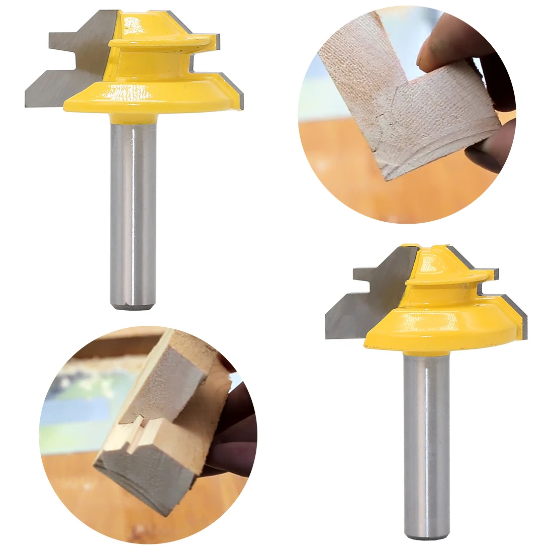 Drilling Milling 45 Degree Lock Router Bit 8mm Shank Woodworking Tenon Milling Cutter Tool For Wood Carbide Alloy
Drilling Milling 45 Degree Lock Router Bit 8mm Shank Woodworking Tenon Milling Cutter Tool For Wood Carbide Alloy