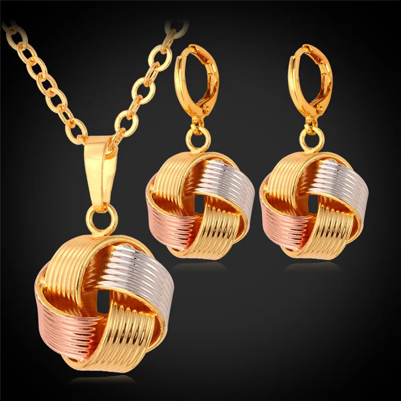 Pendant Necklace Dangle Earrings Set For Women Trendy 3 Color Mix Rose Gold/Gold Color Jewelry Set PE874
Pendant Necklace Dangle Earrings Set For Women Trendy 3 Color Mix Rose Gold/Gold Color Jewelry Set PE874