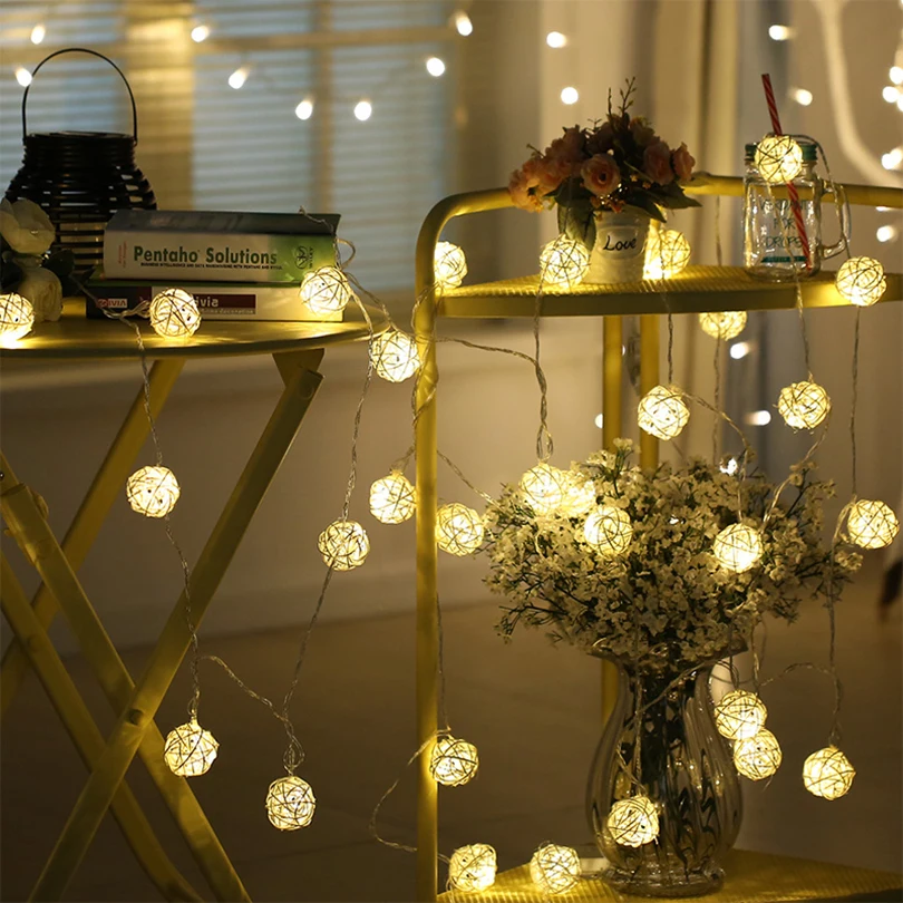 2m 20 LED Sepak Takraw Rattan Balls String Garland lights Battery Operated Christmas Holiday Wedding Party Decoration Lights
2m 20 LED Sepak Takraw Rattan Balls String Garland lights Battery Operated Christmas Holiday Wedding Party Decoration Lights