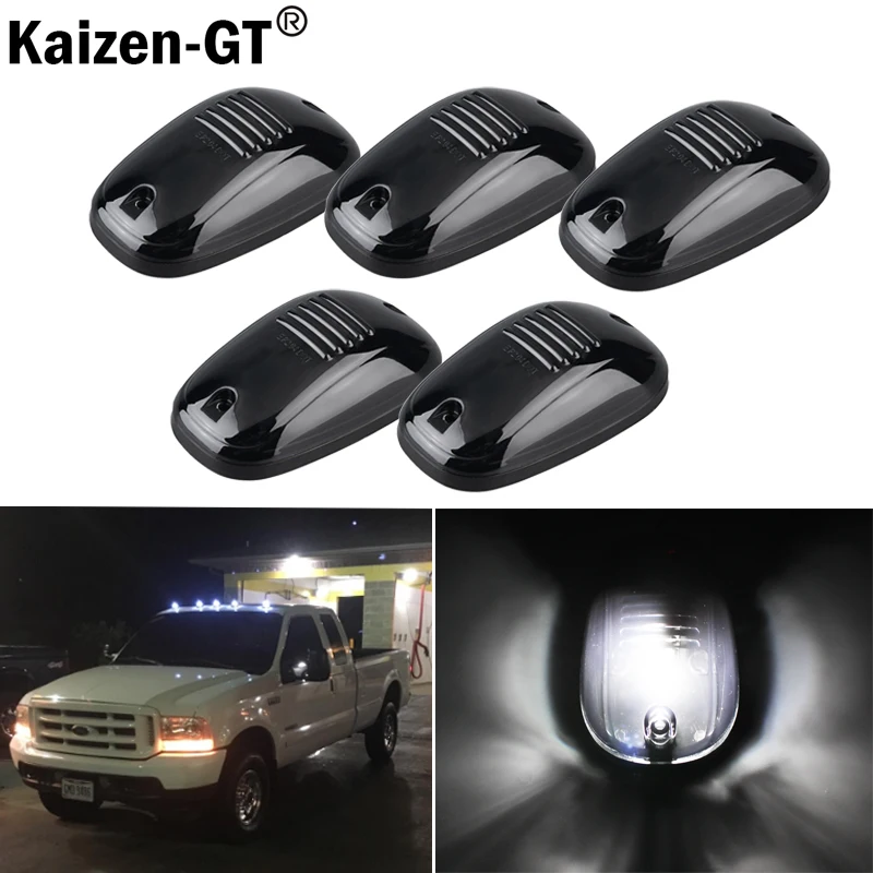 5pcs White LED Cab Roof Top Marker Running Lights For Truck SUV 4x4 (Black Smoked Lens Lamps)
5pcs White LED Cab Roof Top Marker Running Lights For Truck SUV 4x4 (Black Smoked Lens Lamps)