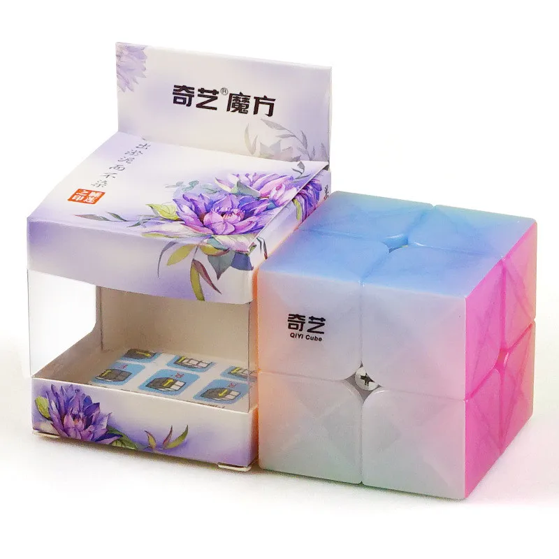 Qiyi QiDi Jelly Style Magic Cube 2x2x2 Antistress Transparent Speed Puzzle Twist for Kids Toys Brain Training Education Gift | Игрушки и