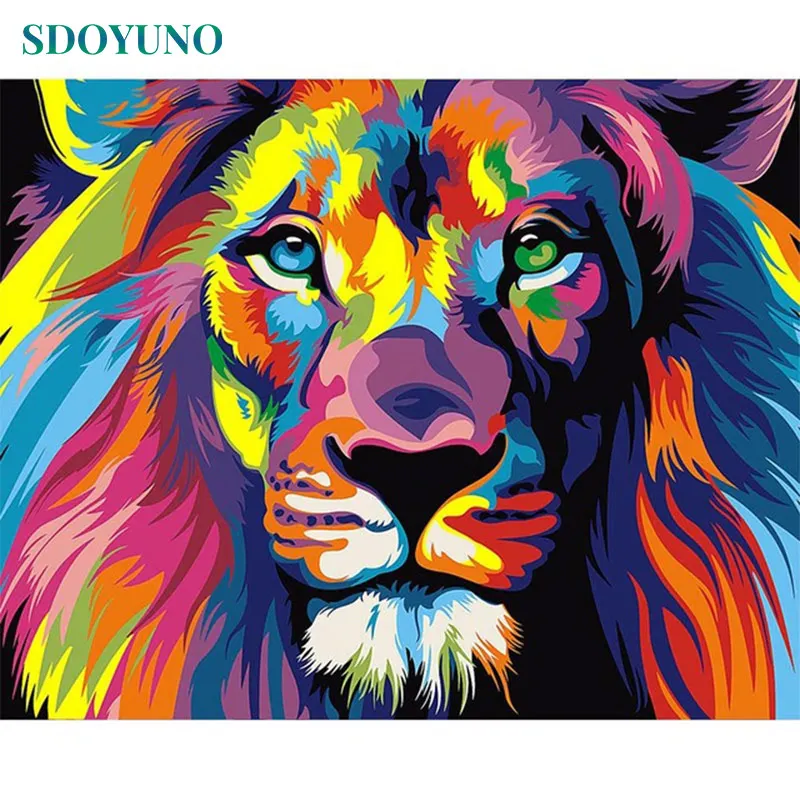 SDOYUNO 5D Diamond Painting full square Coloured Lion DIY Gift Home Decor Wall Art diamond painting Full drill Wall Decor
SDOYUNO 5D Diamond Painting full square Coloured Lion DIY Gift Home Decor Wall Art diamond painting Full drill Wall Decor