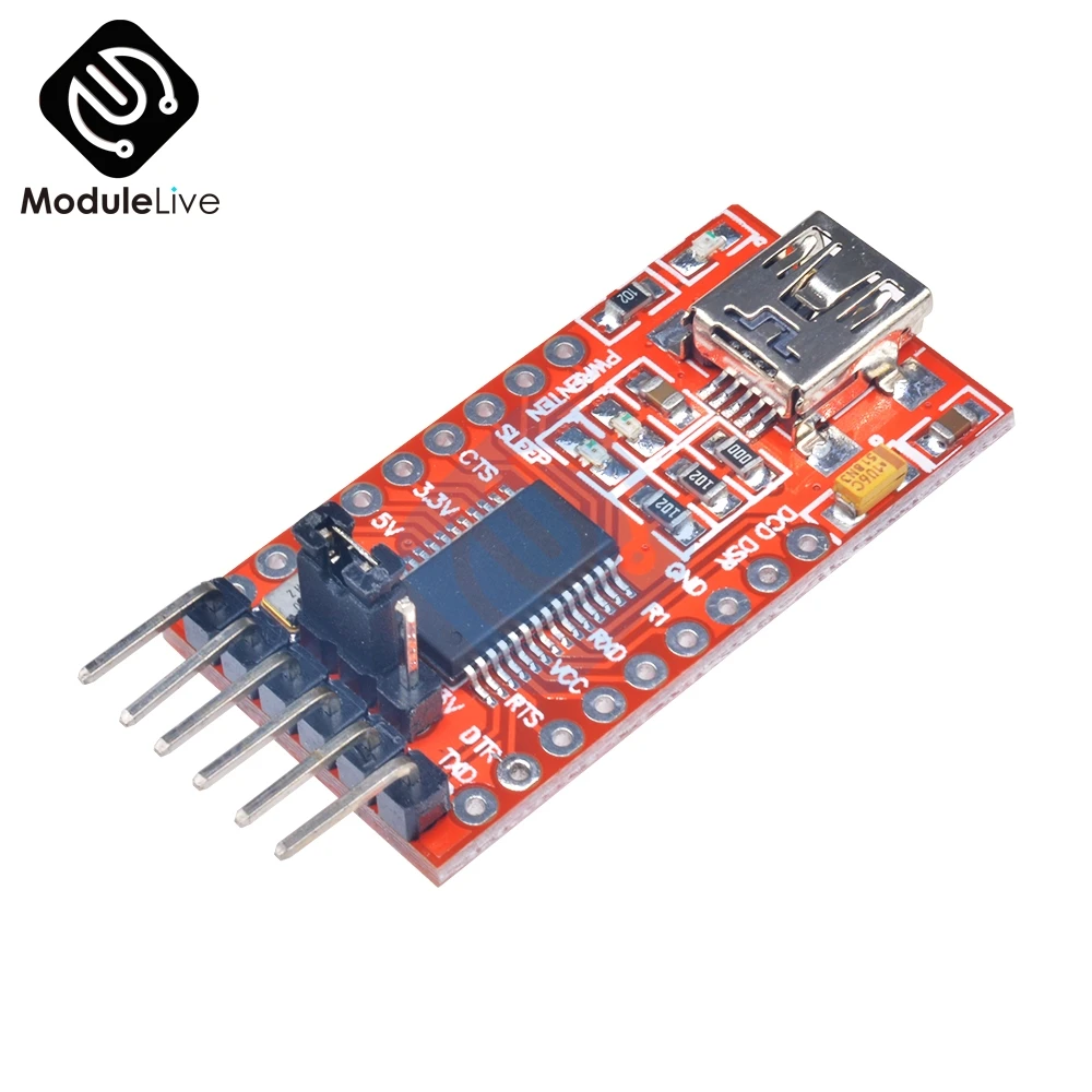 FT232RL FT232 FTDI Serial USB 3.3V 5.5V to TTL Adapter Module Mini Port for Arduino RXD/TXD Board DIY KIT Mini USB
FT232RL FT232 FTDI Serial USB 3.3V 5.5V to TTL Adapter Module Mini Port for Arduino RXD/TXD Board DIY KIT Mini USB