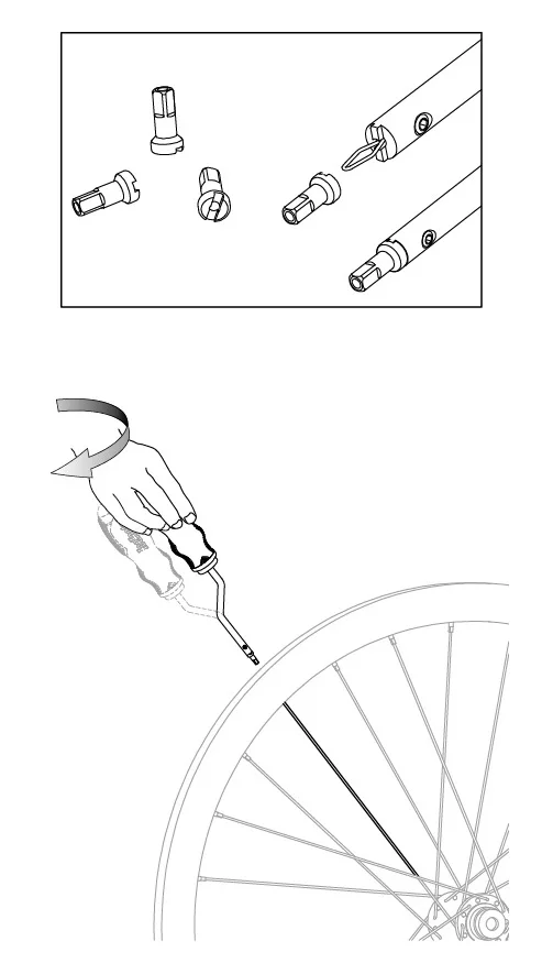 Вращающийся ниппель драйвер для обод с глубокой проточкой инструмент велосипеда
