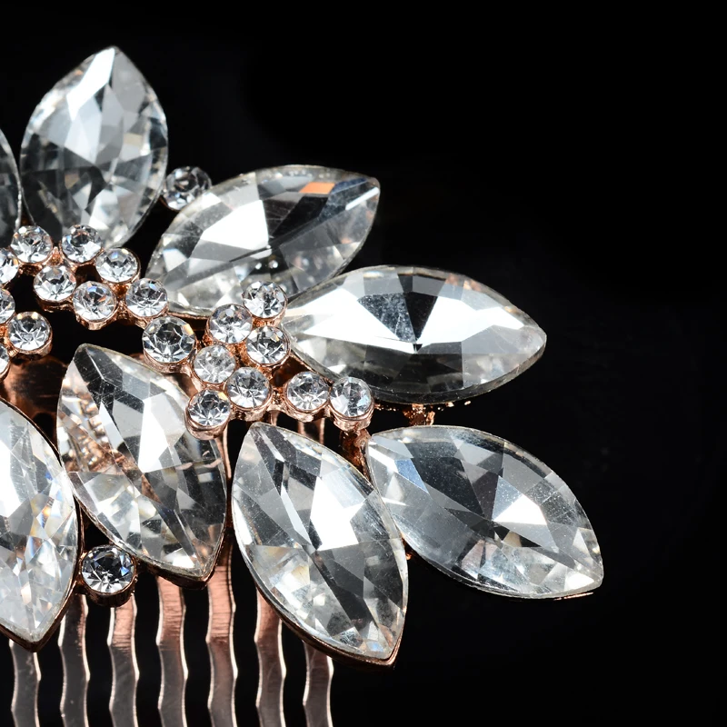 SLBRIDAL New Arrival Hot Selling Rose Gold Rhinestones Crystal Flower Leaf Wedding Hair Comb Bridal Hair Accessories Bridesmaids
SLBRIDAL New Arrival Hot Selling Rose Gold Rhinestones Crystal Flower Leaf Wedding Hair Comb Bridal Hair Accessories Bridesmaids