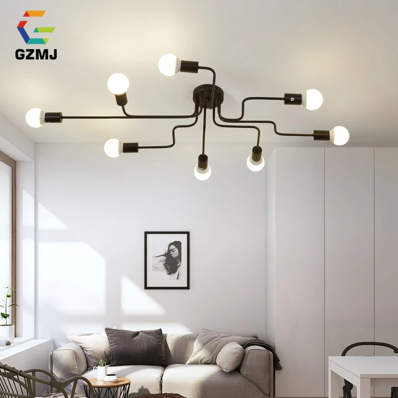 GZMJ 4/6/8 Heads Vintage Metal Ceiling Lights E27 Bulb Retro Iron Ceiling Lamp for Living Room Industrial Home Light Fixtures
GZMJ 4/6/8 Heads Vintage Metal Ceiling Lights E27 Bulb Retro Iron Ceiling Lamp for Living Room Industrial Home Light Fixtures