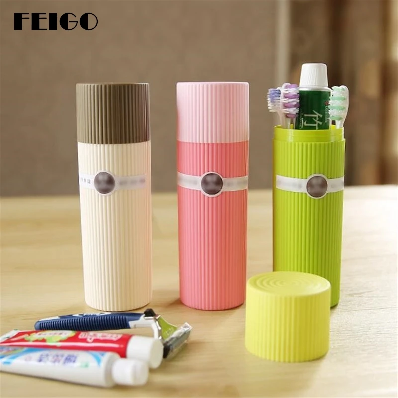 FEIGO 1Pcs Portable ToothBrush Box Student Traveling Storage Toothbrush Cup Toiletries Box Plastic Bathroom Accessories F619
FEIGO 1Pcs Portable ToothBrush Box Student Traveling Storage Toothbrush Cup Toiletries Box Plastic Bathroom Accessories F619