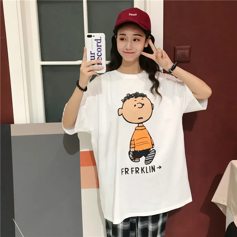 2019 New Summer 1/2 Sleeve Tshirt Print Boy Fashion girl Tees Cotton Tee Female Loose Couples Top White Harajuku Oversize Tshirt
2019 New Summer 1/2 Sleeve Tshirt Print Boy Fashion girl Tees Cotton Tee Female Loose Couples Top White Harajuku Oversize Tshirt