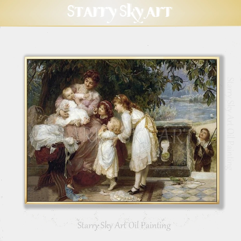 Top Artist Hand-painted High Quality Classical Art Oil Painting Mother And Child Oil Painting Beautiful Europe Portrait Painting
Top Artist Hand-painted High Quality Classical Art Oil Painting Mother And Child Oil Painting Beautiful Europe Portrait Painting