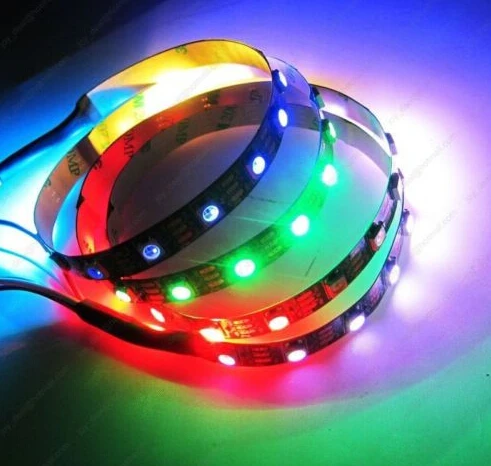 Акция! 5 м 30 пикселей/м светодиодный 150 SMD RGB встроенный WS2812B белый/черный PCB