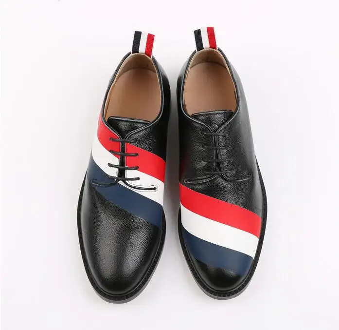 Handmade Men's Dress Shoes Lace Up Genuine Leather Mix Colour Stripe Soft Sole Smart Casual Shoes Flats Single Shoes Men Oxfords
Handmade Men's Dress Shoes Lace Up Genuine Leather Mix Colour Stripe Soft Sole Smart Casual Shoes Flats Single Shoes Men Oxfords