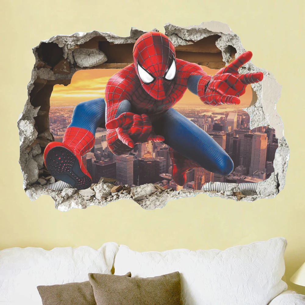 Spiderman Smashed Wall kids boys rooms nursery decal wall sticker home decor decorative children poster stickers
Spiderman Smashed Wall kids boys rooms nursery decal wall sticker home decor decorative children poster stickers