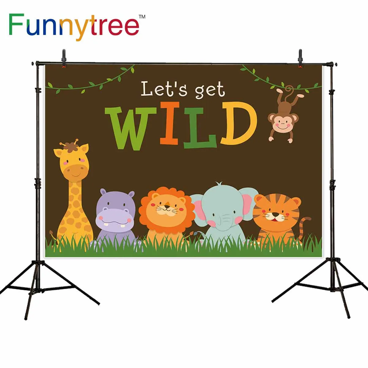 Funnytree animal birthday backdrops photophone cartoon Let's get wild party baby photographic background for photo photocall
Funnytree animal birthday backdrops photophone cartoon Let's get wild party baby photographic background for photo photocall