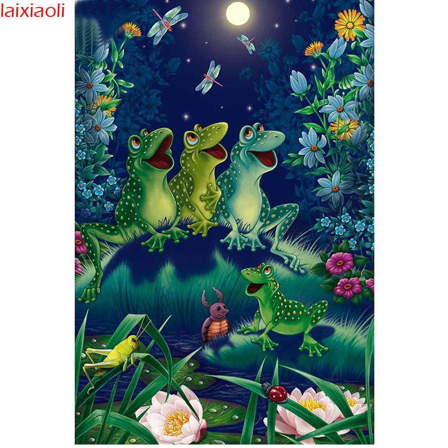 5D DIY Full Square drill diamond painting Cross Stitch Frog & Dragonfly Rhinestone Embroidery Mosaic moon night home decor gift
5D DIY Full Square drill diamond painting Cross Stitch Frog & Dragonfly Rhinestone Embroidery Mosaic moon night home decor gift
