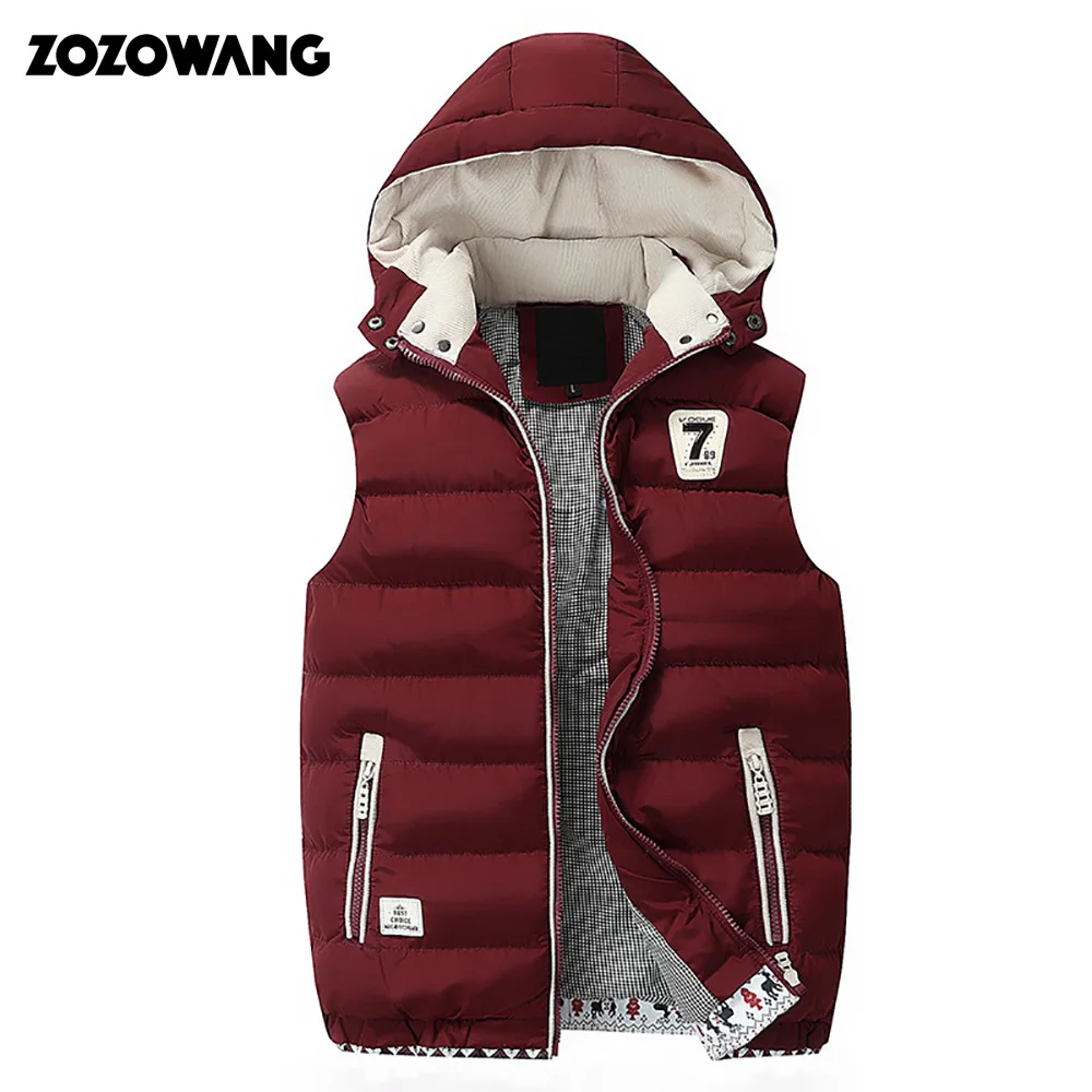 New Winter Hooded Vest Men Hat Detachable Warm Sleeveless Jackets Mens High Quality Casual Male Vest Coat Homme Plus Size M-3XL
New Winter Hooded Vest Men Hat Detachable Warm Sleeveless Jackets Mens High Quality Casual Male Vest Coat Homme Plus Size M-3XL