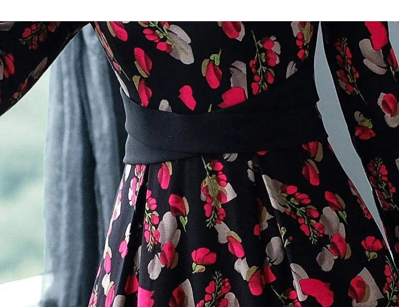 Spring Autumn Fashion Womens Female Long Sleeve Printed Flower Long Dress , 2019 Colored Floral High Waisted Dresses For Women
Spring Autumn Fashion Womens Female Long Sleeve Printed Flower Long Dress , 2019 Colored Floral High Waisted Dresses For Women
