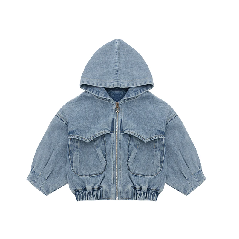 Boys and girls denim jacket 4-13 years old children's Cotton washed denim jacket Large pocket bat sleeve loose coat kids clothes
Boys and girls denim jacket 4-13 years old children's Cotton washed denim jacket Large pocket bat sleeve loose coat kids clothes