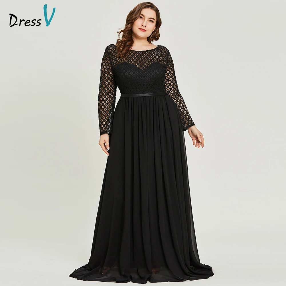 Dressv black scoop neck plus size evening dress elegant a line long sleeves wedding party formal dress chiffon evening dresses
Dressv black scoop neck plus size evening dress elegant a line long sleeves wedding party formal dress chiffon evening dresses
