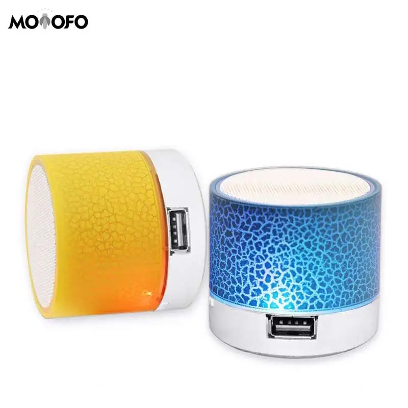 Мини беспроводной громкоговоритель Bluetooth динамик Crack LED TF USB Сабвуфер колонки Mp3