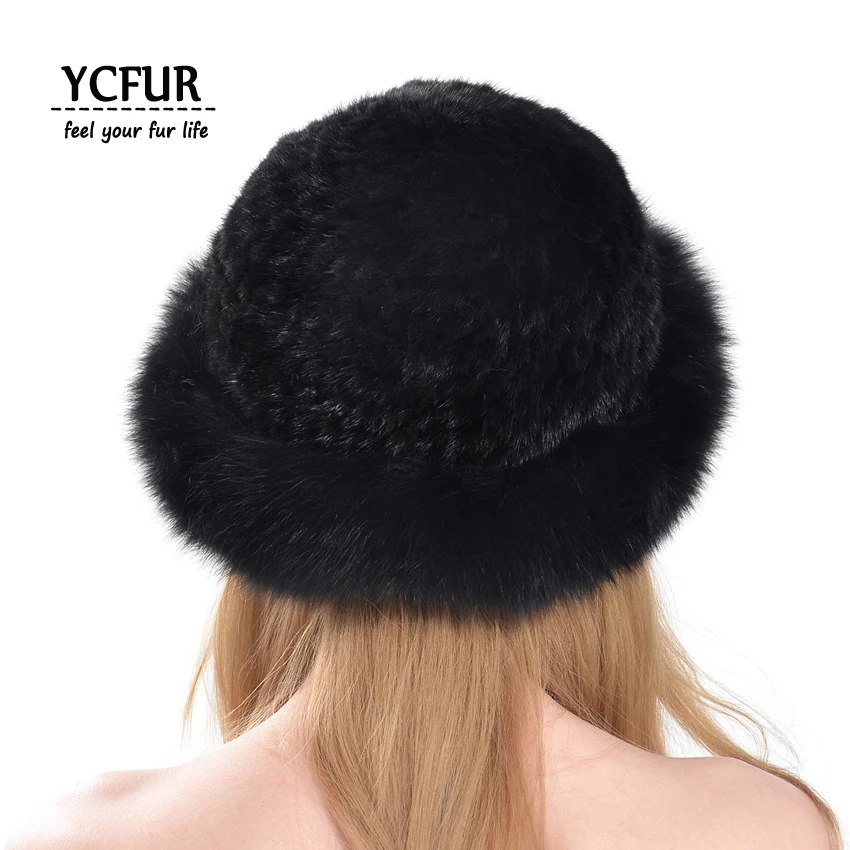 YCFUR Women Hats Caps Winter Knit Mink Fur Hats with Fox Fur Trims Warm Winter Beanies Hats for Ladies
YCFUR Women Hats Caps Winter Knit Mink Fur Hats with Fox Fur Trims Warm Winter Beanies Hats for Ladies