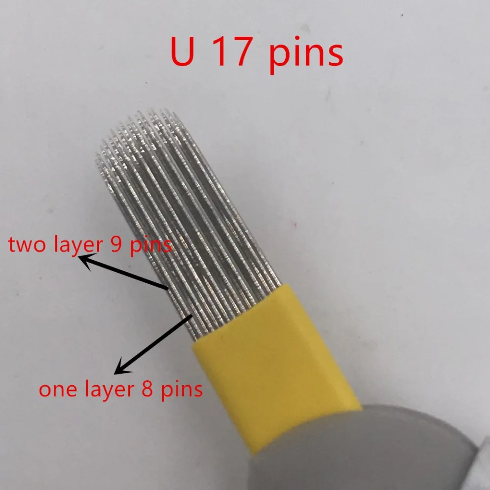 100 шт., Перманентный макияж, двойной ряд, иглы для тату, лезвие, 17PIN, плоский 0,2 мм диаметр, Перманентный макияж, двойные иглы для тату
100 шт., Перманентный макияж, двойной ряд, иглы для тату, лезвие, 17PIN, плоский 0,2 мм диаметр, Перманентный макияж, двойные иглы для тату