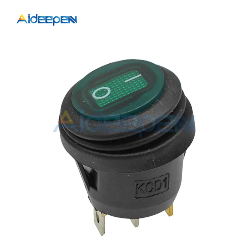 KCD1 водонепроницаемый кулисный переключатель открытие 20 мм ВКЛ-ВЫКЛ 2PIN 3PIN Кнопка
