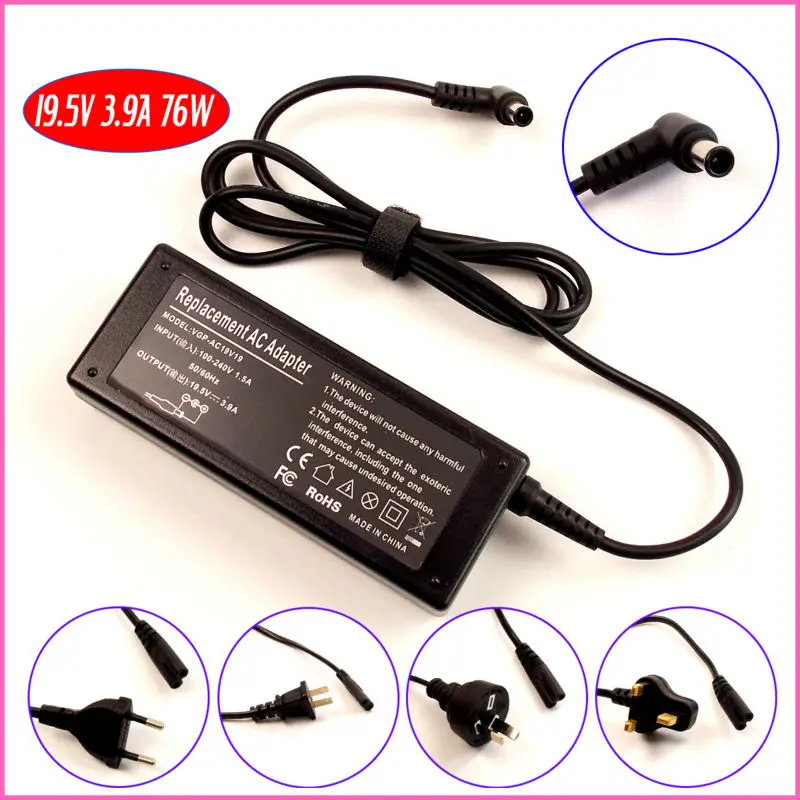 19.5V 3.9A Laptop Ac Adapter Charger for Sony VAIO EB25 EB27 EB35 EB37 EB46 EB47 EA18 EA25 EA27
19.5V 3.9A Laptop Ac Adapter Charger for Sony VAIO EB25 EB27 EB35 EB37 EB46 EB47 EA18 EA25 EA27