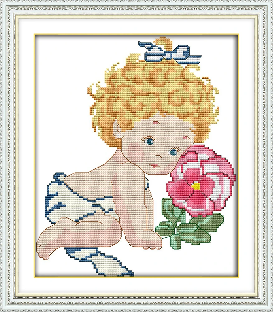 Baby and flowers cross stitch kit aida 14ct 11ct count printed canvas stitches embroidery DIY handmade needlework
Baby and flowers cross stitch kit aida 14ct 11ct count printed canvas stitches embroidery DIY handmade needlework