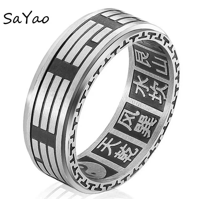 1 Piece Vintage Silver Stainless Steel Ring YINYANG Taiji Chinese Character Black Color Jewelry
1 Piece Vintage Silver Stainless Steel Ring YINYANG Taiji Chinese Character Black Color Jewelry