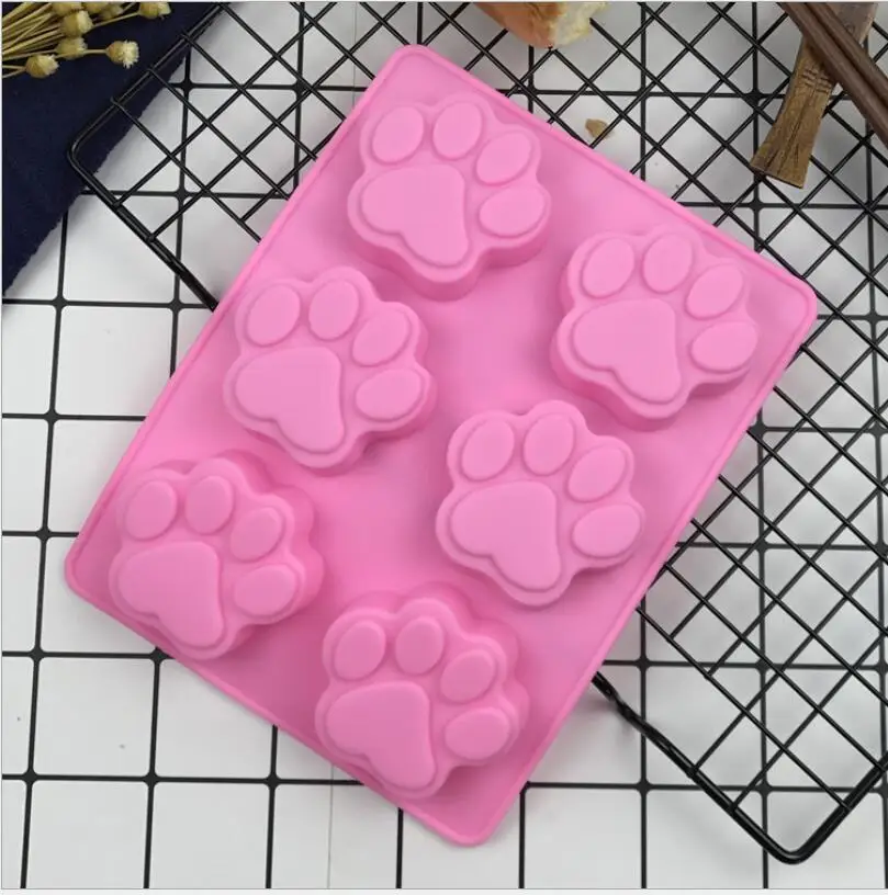 DHL free shipping 100pcs Silicone mold 6 lattices cat paw footprint handmade soap mold silicone cake moulds SSCM-001-10
DHL free shipping 100pcs Silicone mold 6 lattices cat paw footprint handmade soap mold silicone cake moulds SSCM-001-10