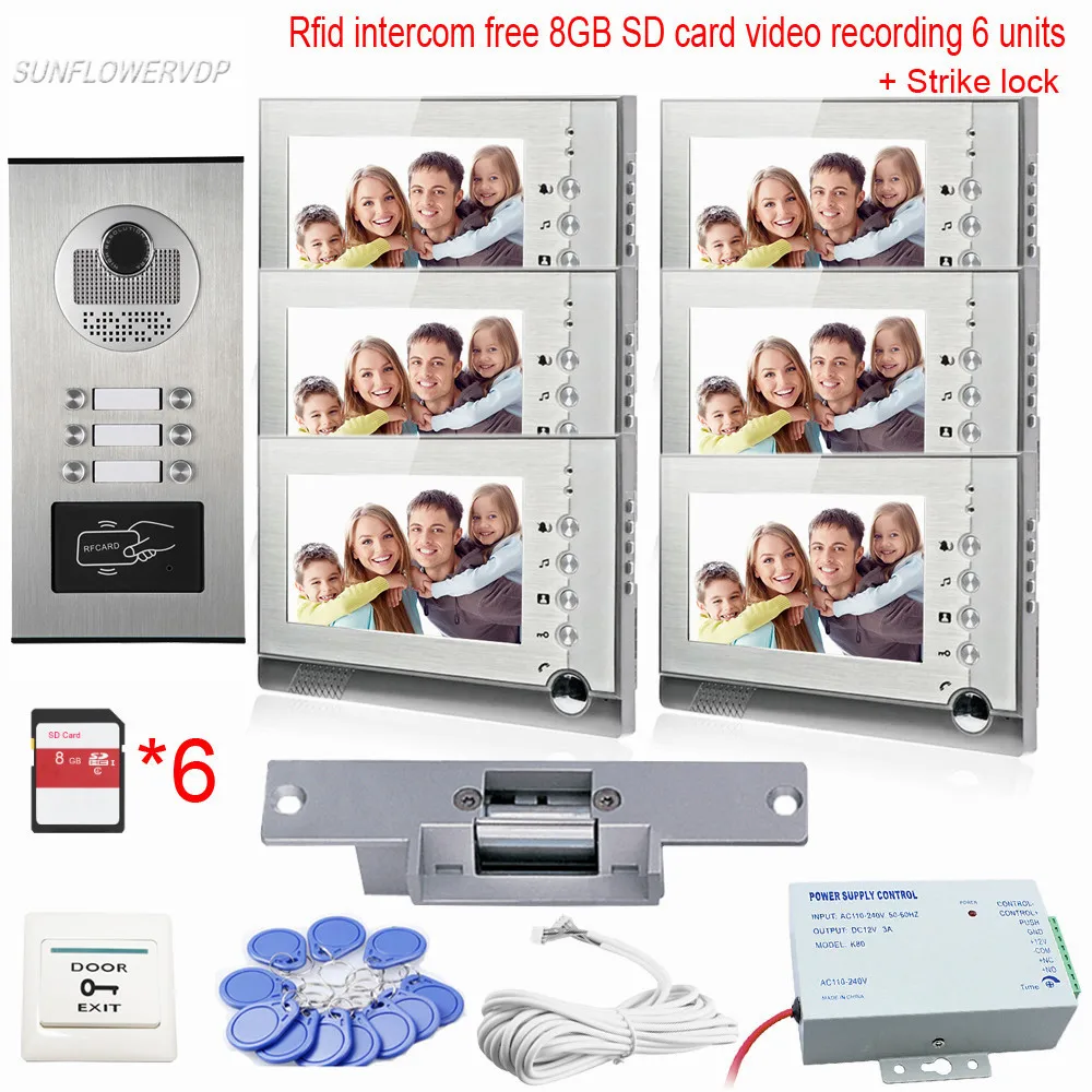 7" Home Phone Free 8GB SD Card Video Door Etry Door Phone With Recording Free 8GB SD Cards Take Photos Intercom With Lock System
7" Home Phone Free 8GB SD Card Video Door Etry Door Phone With Recording Free 8GB SD Cards Take Photos Intercom With Lock System