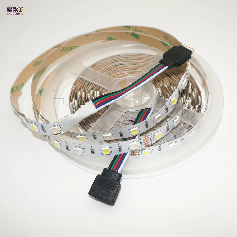 

5M/roll DC12V 60leds/m SMD5050 Mixed Color RGBW RGB + (Warm/Cool White) RGBWW RGBCW LED Strip light 5pin IP30/IP65/IP67 300 LEDs