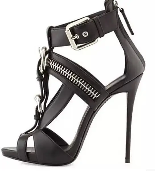 Newest Black White Leather Chain Embellished Sandals Peep Toe Strap Buckle Sandals Stiletto Heels Summer Dress Shoes Back Zipper
Newest Black White Leather Chain Embellished Sandals Peep Toe Strap Buckle Sandals Stiletto Heels Summer Dress Shoes Back Zipper
