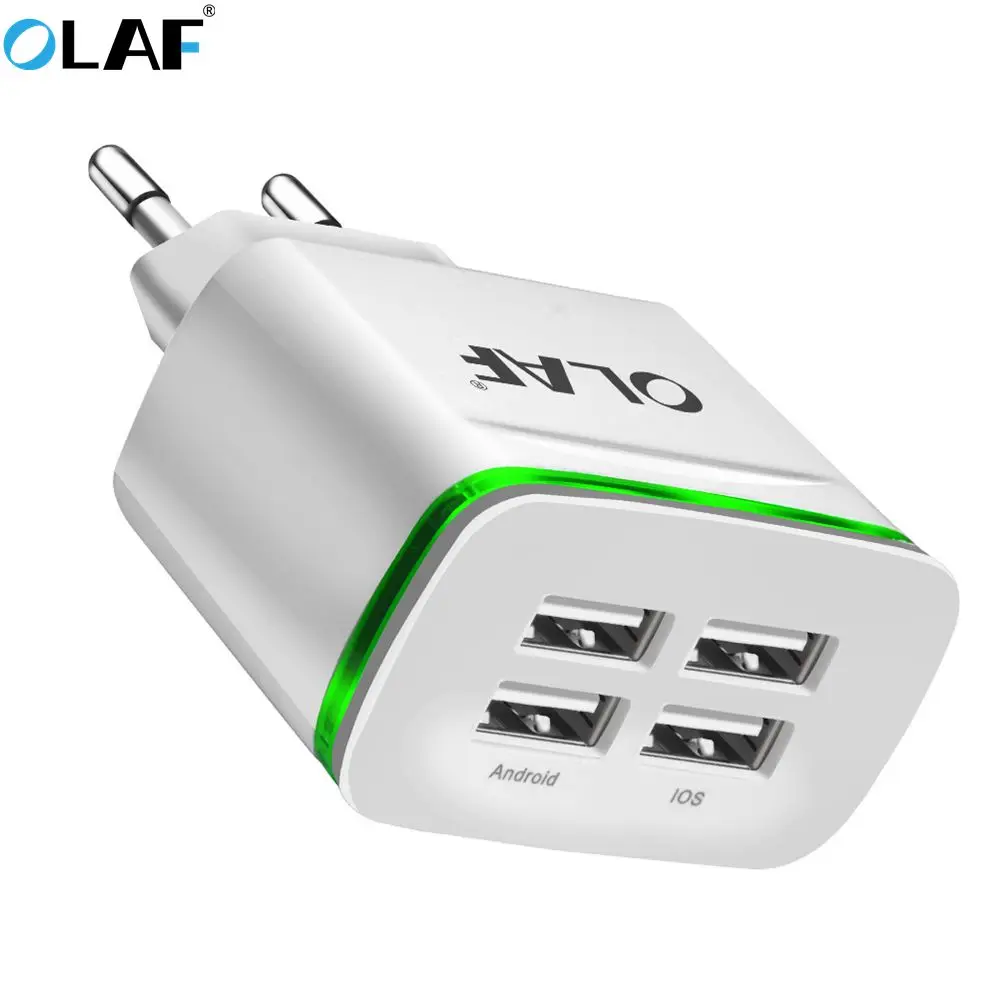 OLAF 4 порта USB зарядное устройство адаптер 5 в 4A для путешествий Зарядка
