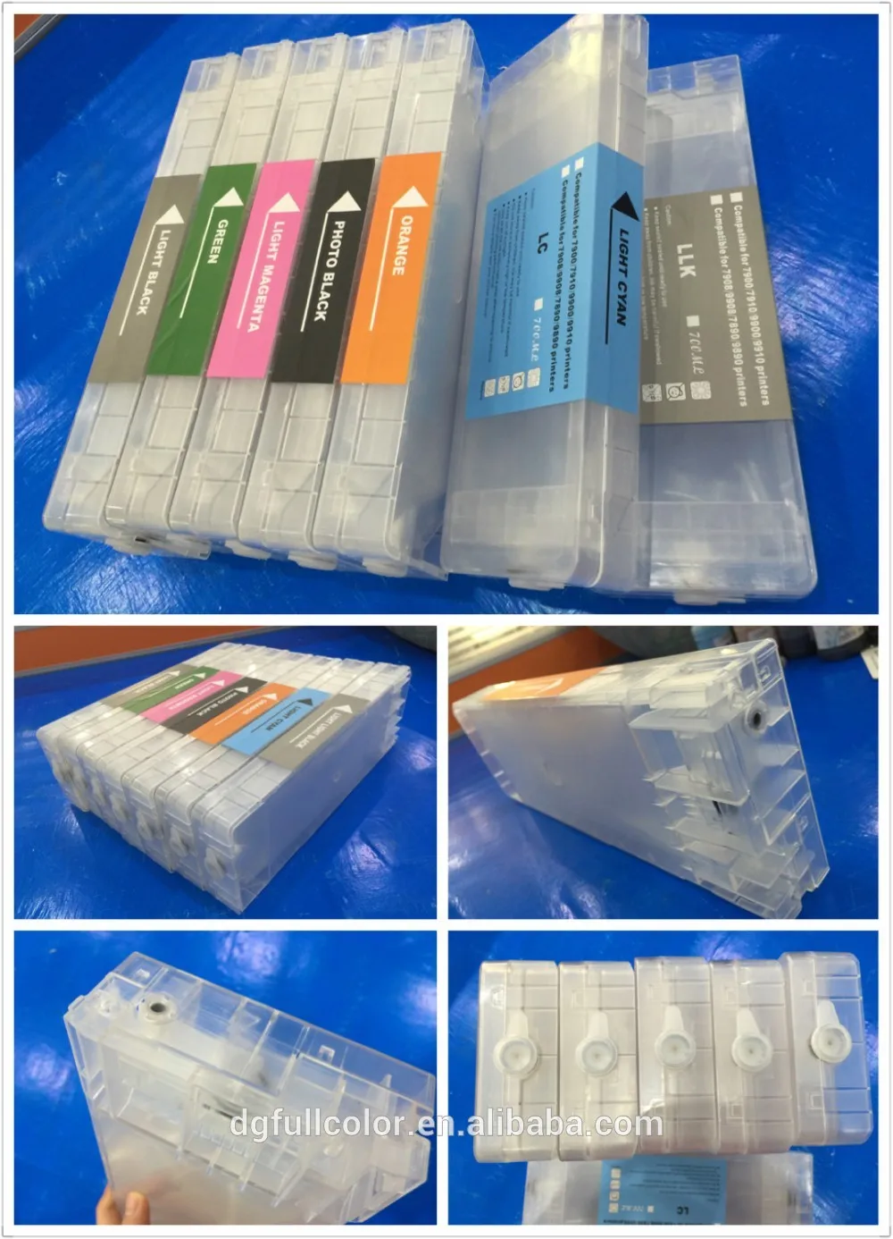700ml Refill ink Cartridge T6371 for Epson 9908 7908 Inkjet Cartridges with Chip Resetter
700ml Refill ink Cartridge T6371 for Epson 9908 7908 Inkjet Cartridges with Chip Resetter