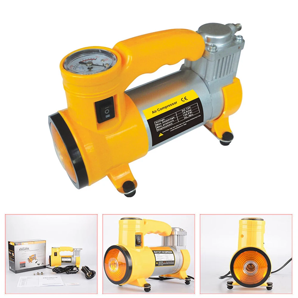 DC 12V 150PSI Air Compressor Car Tyre Inflator Metal Car Tire Inflator High Pressure Air Pump With Light Tire Pressure Gauge
DC 12V 150PSI Air Compressor Car Tyre Inflator Metal Car Tire Inflator High Pressure Air Pump With Light Tire Pressure Gauge