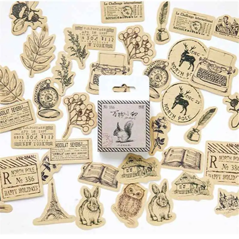 45pcs/box Vintage Animal Sticker Squirrel Owl Leaves Photo Album Scrapbook Decor Diary Label Journal Sticker 2019 Planner
45pcs/box Vintage Animal Sticker Squirrel Owl Leaves Photo Album Scrapbook Decor Diary Label Journal Sticker 2019 Planner