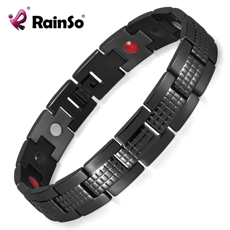 Rainso четыре ELE Для мужчин TS Германий магнитная энергия все черный