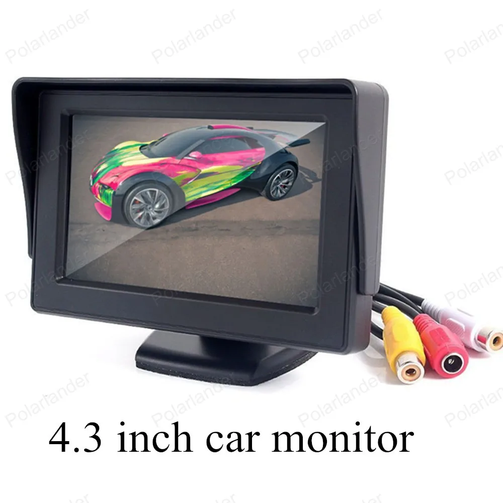 Автомобильный монитор с цветным разрешением 4 3 дюйма TFT ЖК-дисплей для