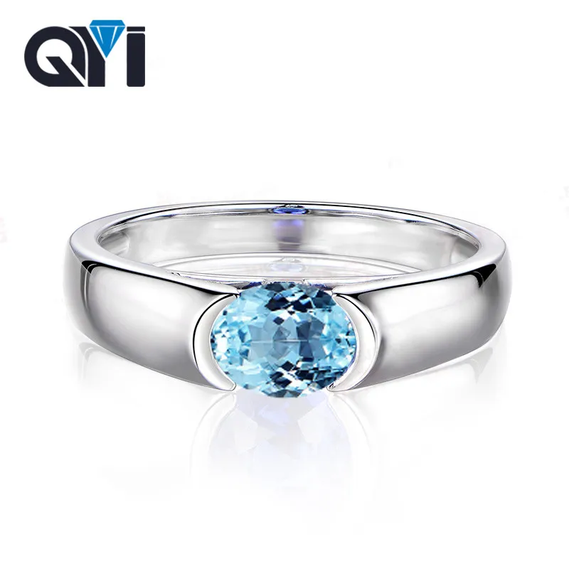 QYI Fashion Natural Sky Blue Topaz ring Solid 925 Sterling Silver Oval Cut 1.25ct Solitaire engagement Gemstone ring For Women
QYI Fashion Natural Sky Blue Topaz ring Solid 925 Sterling Silver Oval Cut 1.25ct Solitaire engagement Gemstone ring For Women